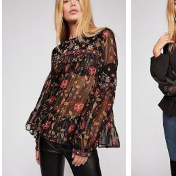 Free People Tops - Free people Stroll through the meadow blouse